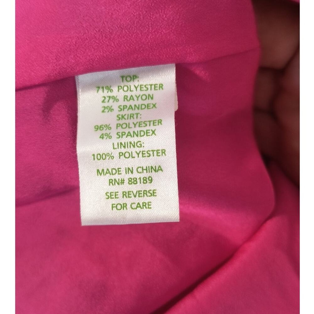 Lilly Pulitzer Mini Wrap Dress Small Pink Multicolor Floral Sleeveless Stretch - Picture 13 of 16